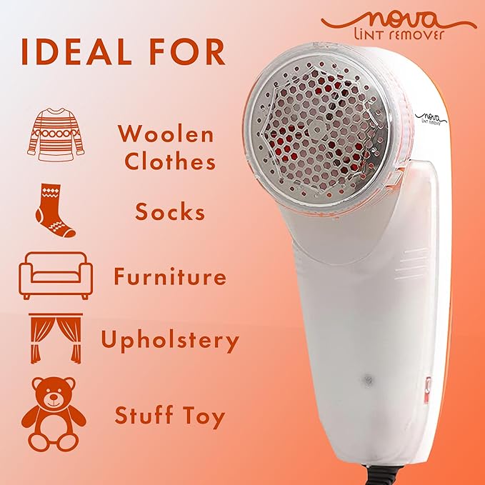 Nova Lint Remover for Clothes Fabric Cleaner for Woolen Clothes | 1 Year Warranty