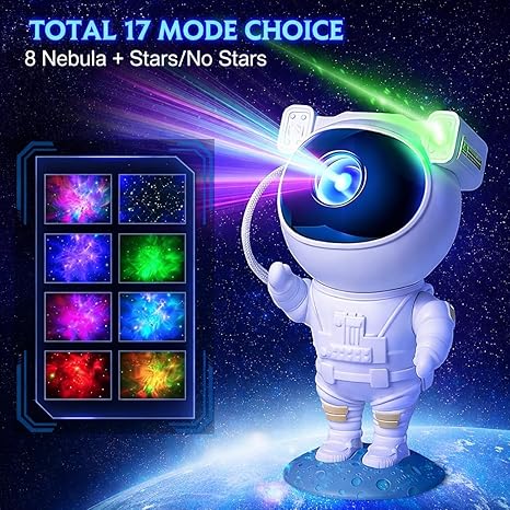 One94Store Astronaut Galaxy Projector Night Light – 360° Rotating Nebula Star Projector with Remote Control, Timer & Adjustable Head – Space Lamp for Kids’ Bedroom, Gifts, Gaming Room, Home & Décor
